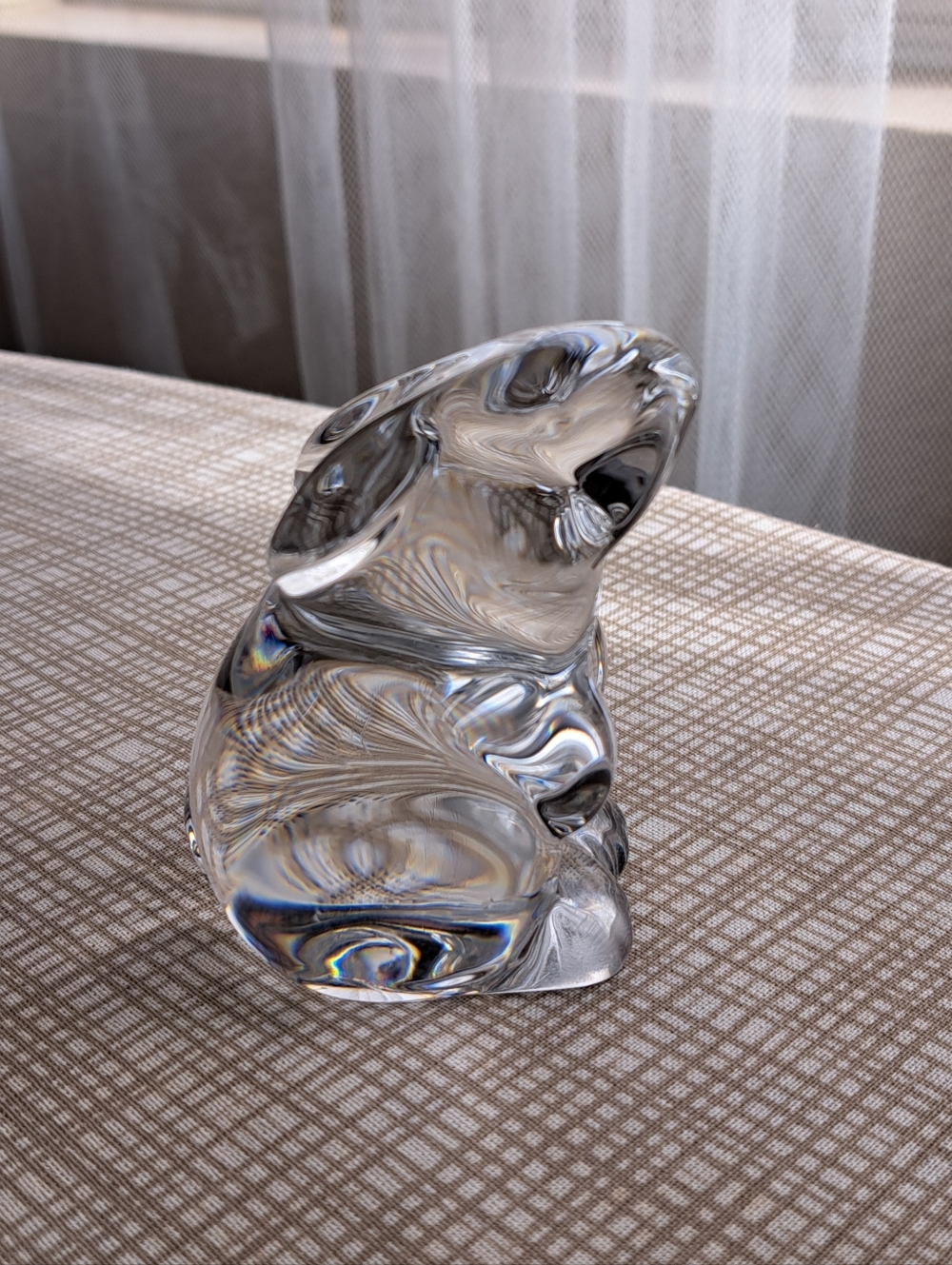 Baccarat France Crystal Rabbit Paperweight